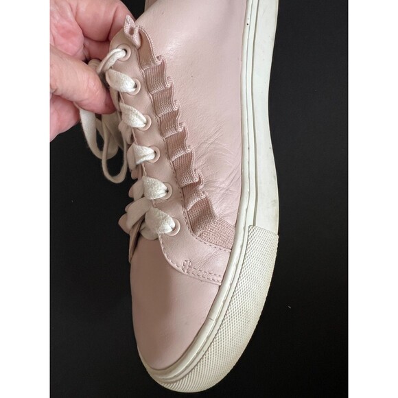 Tory Burch Sport Pink Leather Athletic Shoe Women's 11M Sneakers Ruffle SN36558 - Picture 3 of 16